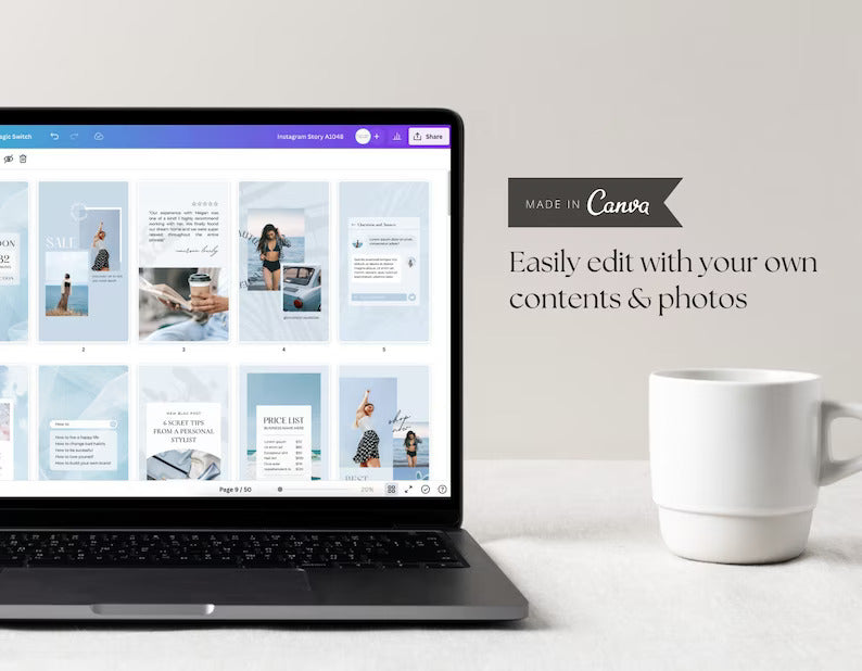 Blue Templates | Social Media | Blue Branding | Canva Template | GooldTV IG