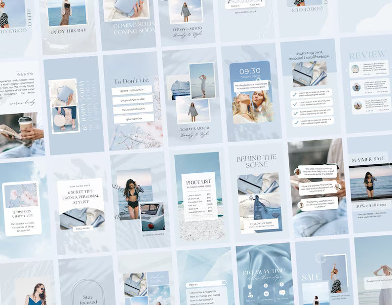 Blue Templates | Social Media | Blue Branding | Canva Template | GooldTV IG
